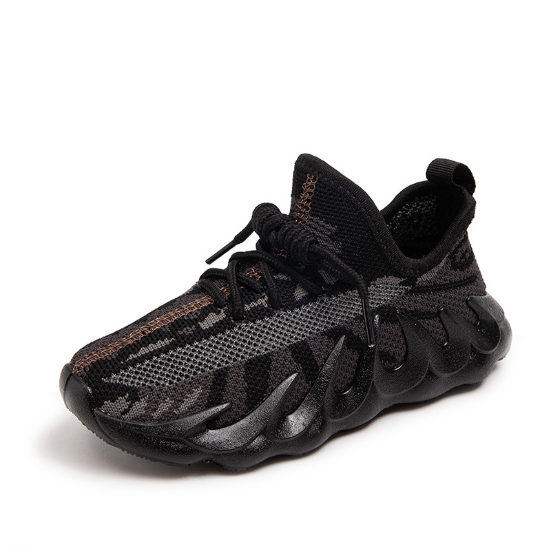 

new Kids Shoes Children Basketball Wolf Grey Toddler Sport Sneakers for Boy Girl Toddler Chaussures Pour Enfant, Brown