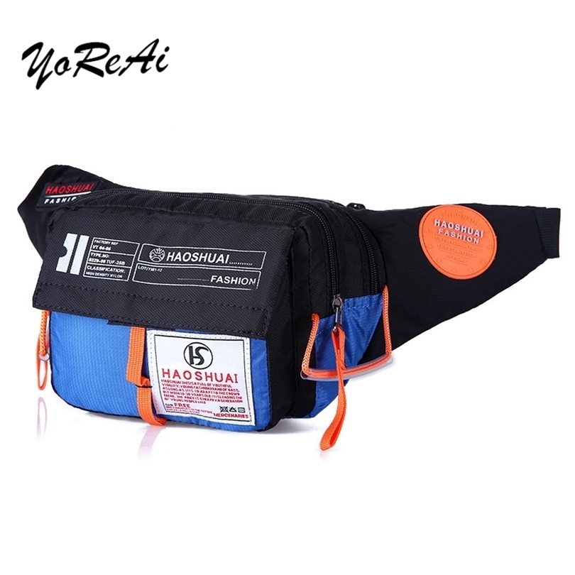 

Hobos Waist Bag Male Belt New Women Fashion Waterproof Chest Handbag Men Fanny Pack Boy Waist Pack Belly Bags Purse Shoulder Sac 201117, Blue