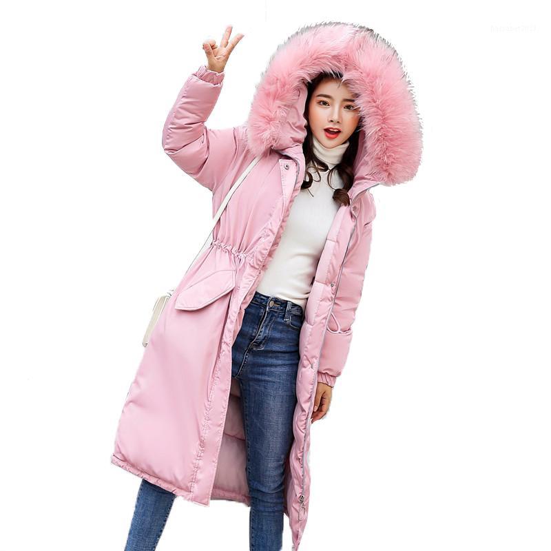 Winter Jacket Women Warm Thicken Outwear Womens Down Jackets Ladies Padded Long Hooded Female Parkas Coat