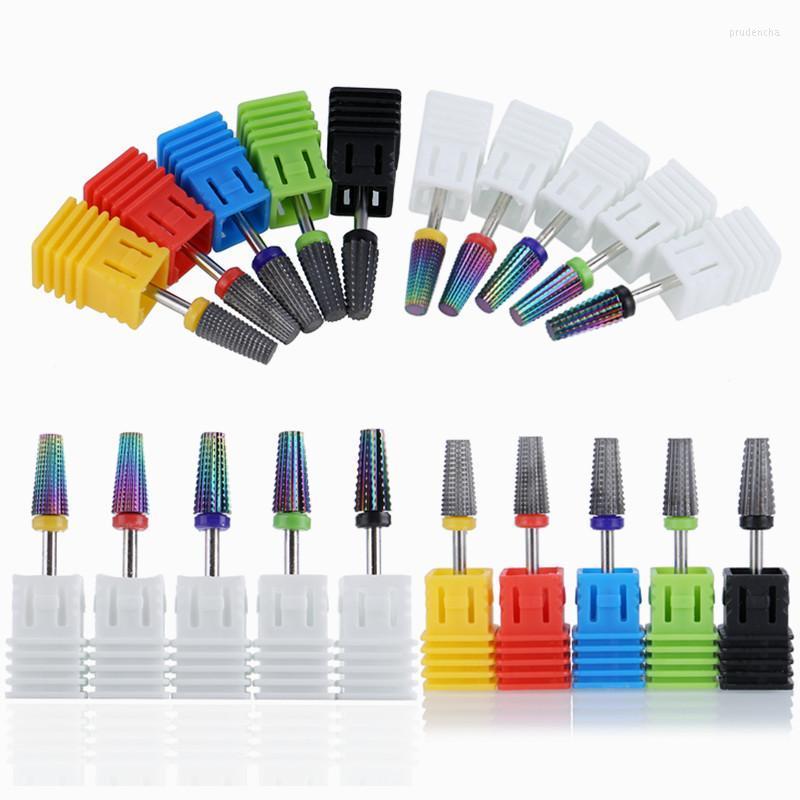 

Nail Art Equipment 5 In 1 Colorful Carbide Drill Bits With Cut Drills Milling Cutter For Manicure Remove Gel Nails Accessories Prud22