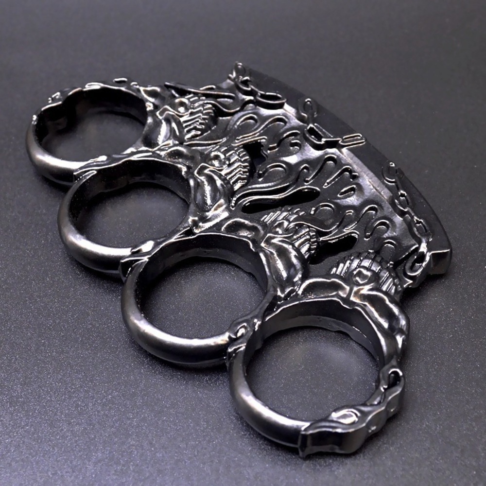 

Ghost Fire Edc Metal Four Finger Tiger Fist Ring Hand Buckle Martial Arts Set with Car Equipment 690S