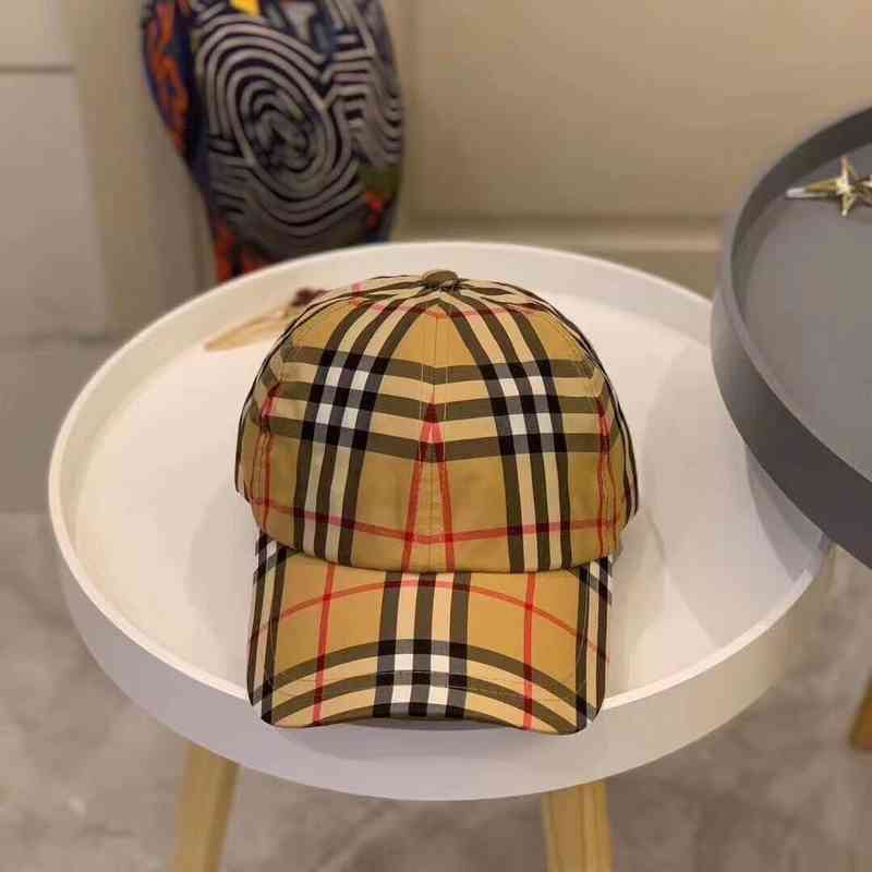 

baseball Rainbow Designer cap CapClassic Plaid Stripe Men's and women's cap retro Plaid SUN HAT KHAKI casual hat, Picture color 2