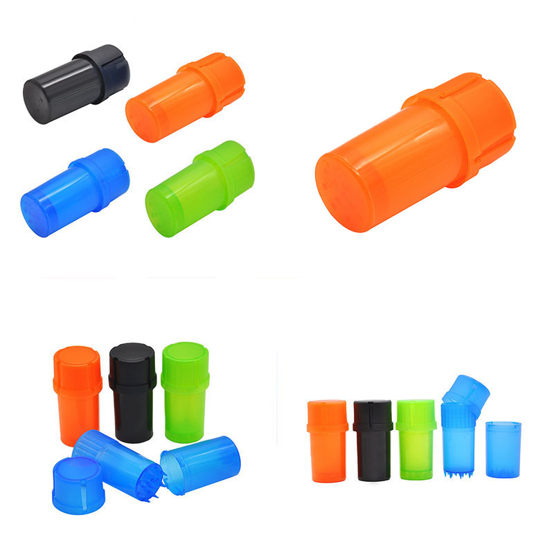 

Smoking New Plastic tobacco spice Grinder herb Grinders Crusher 42mm diameter 3parts with storage container