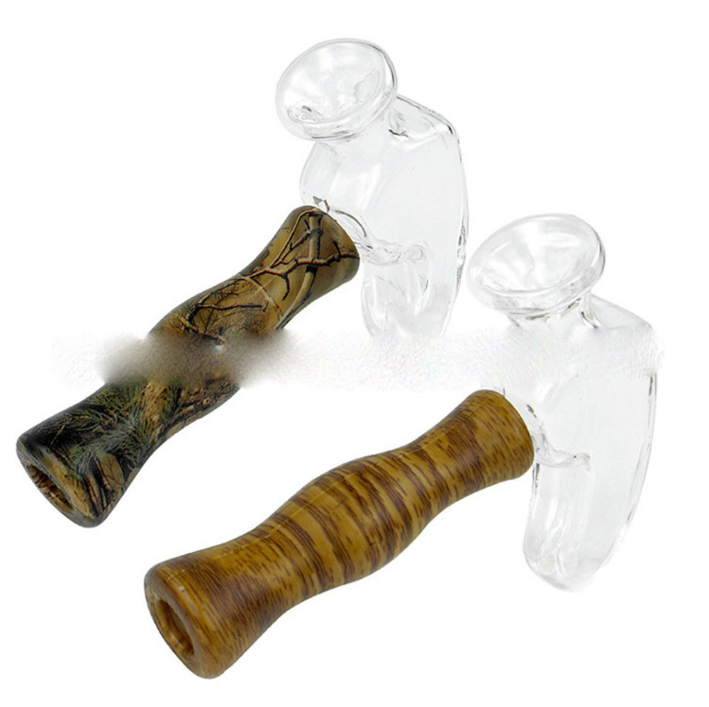 

4.6'' Glass Hookah Bong water pipes Smoking Silicone Hand creative Pipe wax oil rigs Mini Hammer Shape