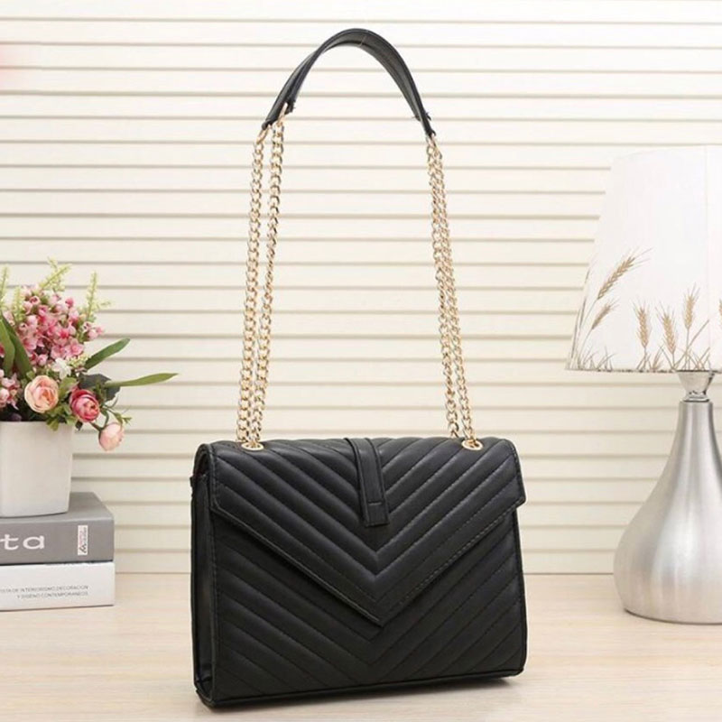 

2022 luxury handbag shoulder bag women bags brand LOULOU Y-shaped designer seam leather ladies metal Chain high quality clamshell messenger gift box wholesale 02