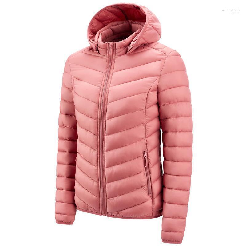 

Women's Down & Parkas Cotton Clothes Multicolor Large Detachable Hat Stripe 2022 Autumn And Winter Coat Guin22, 981 pink