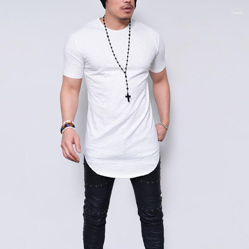 

Style 2022 Men Round Collar Short Sleeve T Shirt In The Long Europe And United States Shirts11 Bles22, Black