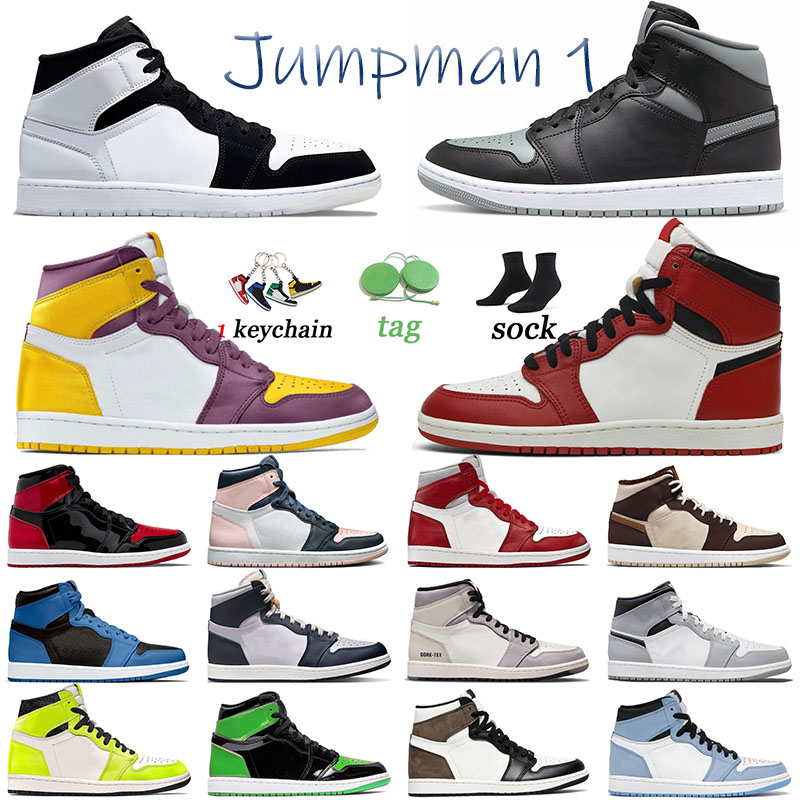 

Fashion Jumpman 1 Men Trainers Basketballs Shoes 1s Chicago Reimagined Patent Bred Women Dark Marina Blue Shadow Stage Haze Sneakers Sports Bubble Gum Grey Camo US 12, B45 36-46 offfwhite red
