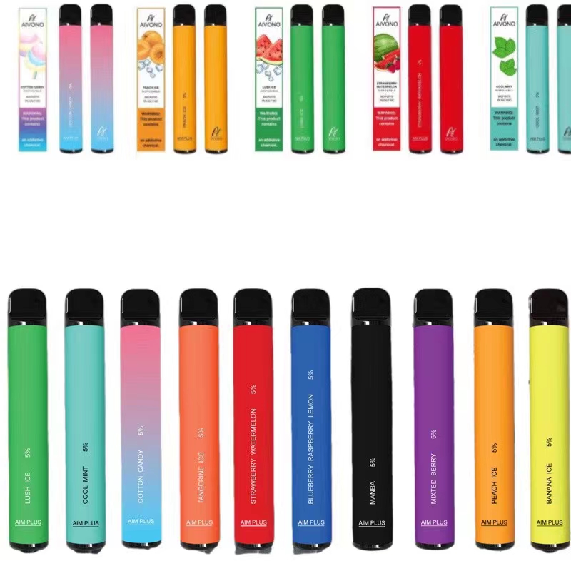 

Aivono Cigarette Aim Plus 800 Puffs Disposable Vapes 550mAh Internal Battery 0% 2% 5% Nic Salt English Sweden Netherlands Version 22 Fruit Flavors 100% Original