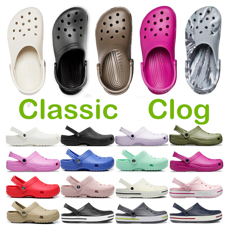 

2022 Croc Clog designer Sandals slippers slides croos classic mens triple black white red Khaki bule Waterproof Shoes Nursing Hospital women, 34