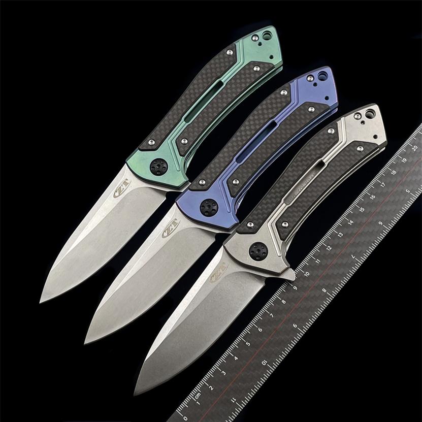

Zero Tolerance ZT0801 0801CF Ball Bearing Titanium Alloy Folding Knife Outdoor Camping Hunting Pocket Tactical Self-defense EDC 03233Y