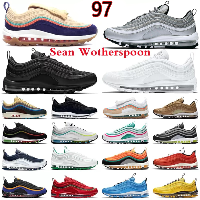 

97 running shoes sean wotherspoon men women bred game royal Jesus triple white undefeate black silver bullet mens sports sneakers 36-45, 40-45 n64