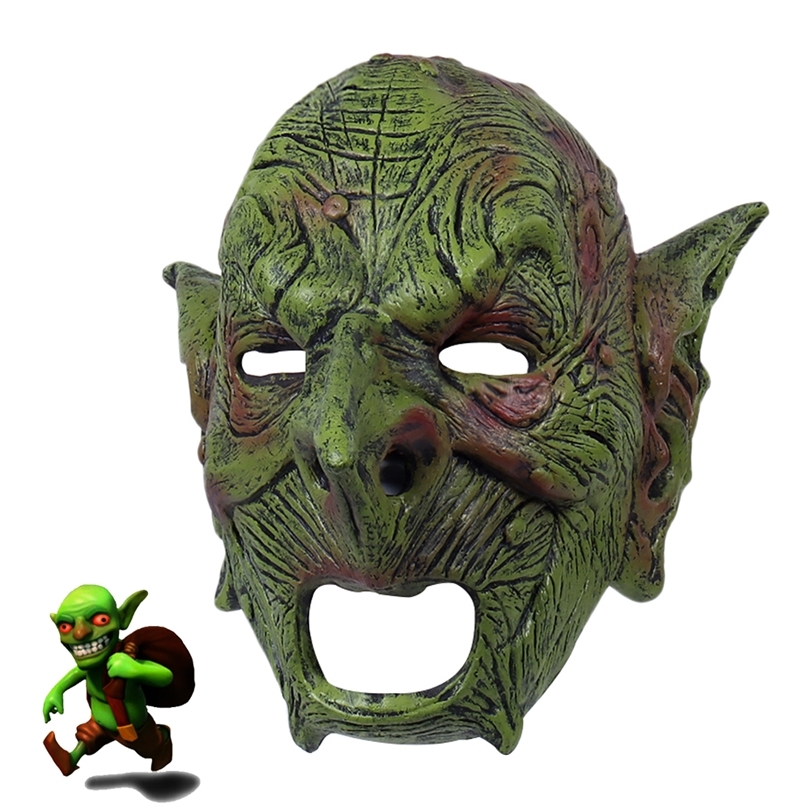 

Goblin Mask Evil Orc Masks Greepy Gnome Face Masques Latex Mascarillas Goblinoid Mascaras Halloween Costume Carnival Prop 220715