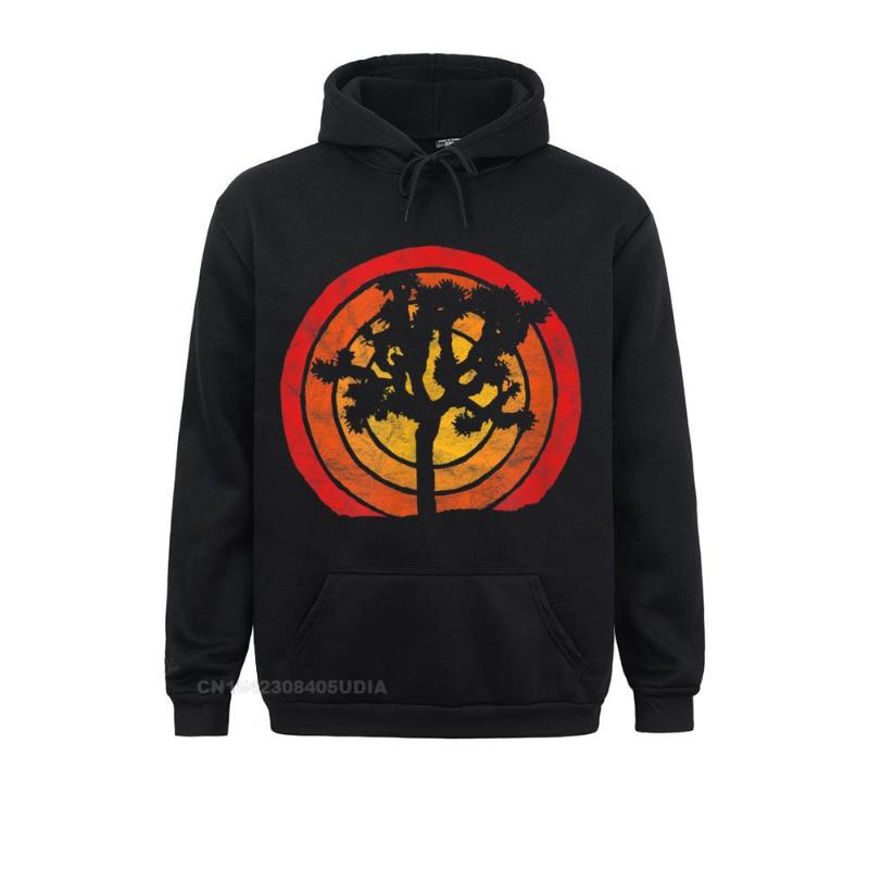 

Men' Hoodies & Sweatshirts Est Men Retro Sun Minimalist Joshua Tree Graphic Hoodie Funny Summer/Autumn Hoods Long Sleeve, Blue