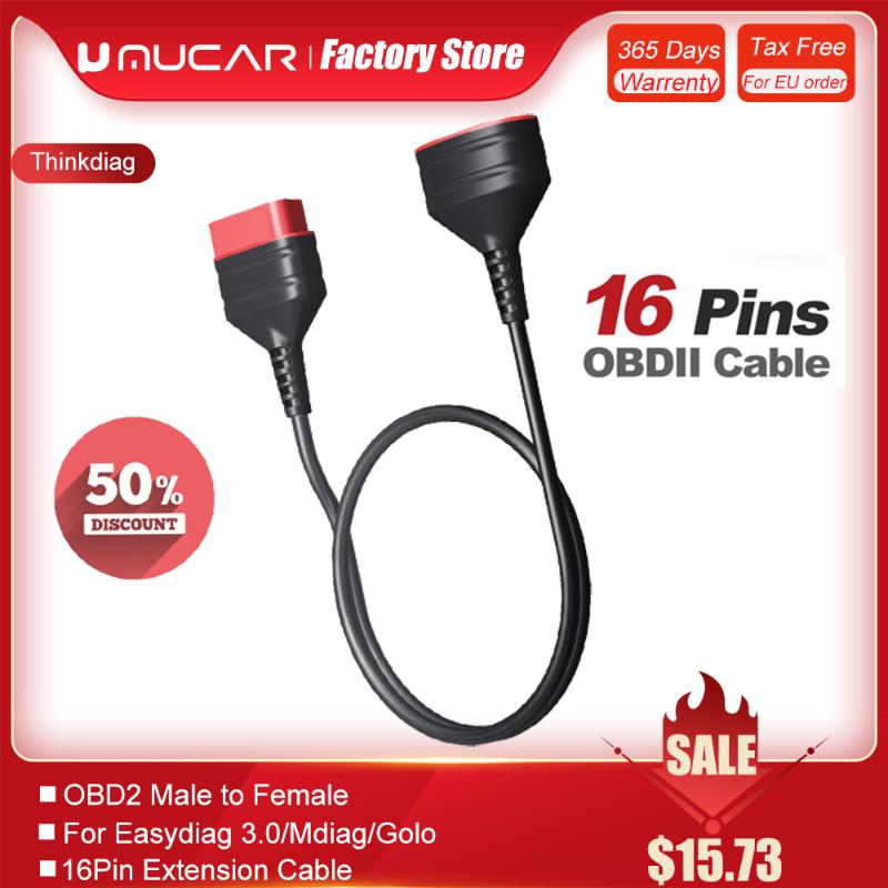 

Diagnostic Tools THINKCAR ThinkDiag OBD2 Male To Female Original Extension Cable For Easydiag 3.0/Mdiag/Golo Faster Main Extended Connector