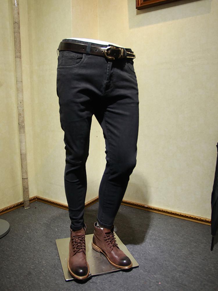 

Men's Jeans 2022 Spring Autumn Mens Slim Denim Pants Fit Street Hip-hop Trousers Fashion Cowboy Clothing Men Z34, Black
