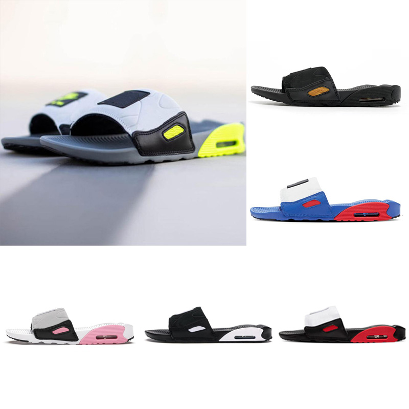 

Summer 90 men women slippers fashion slides 90s triple black white grey outdoor mens flat flip flops beach hotel platform sandals eur 36-45, Color#1