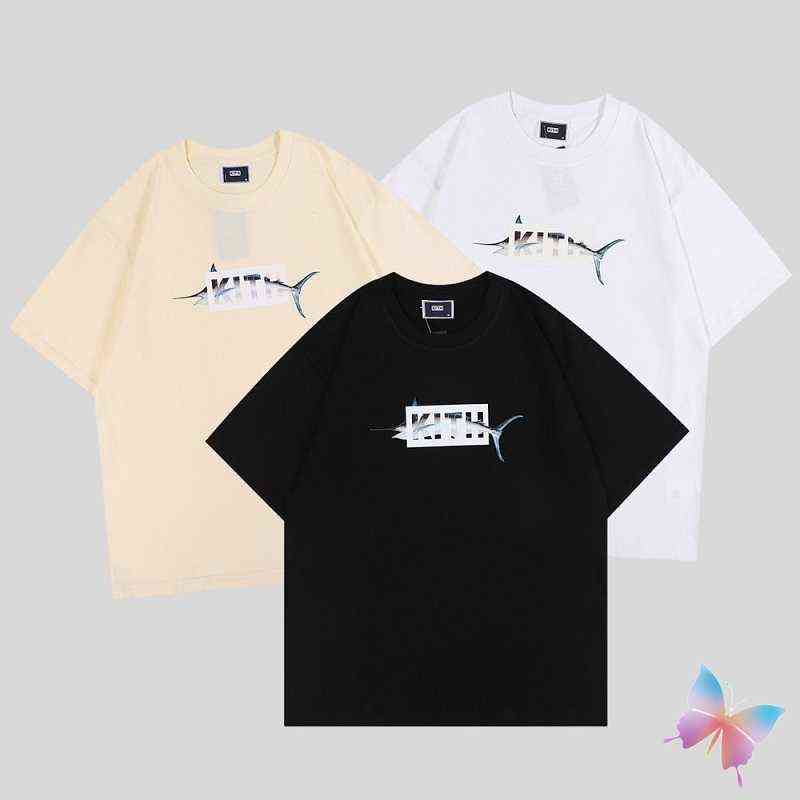 

Summer Oversized Kith Tshirts Tuna Hd Print Loose Casual Men Women Shirt, 8001-1