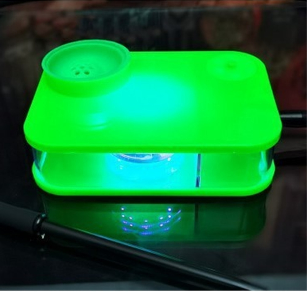 

Hookah acrylic square Book shisha bong with lamp carbon sequestration complete set