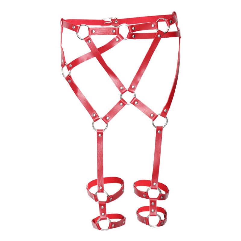 

Garters Women Waist Leg Harness Garter Belt High Thigh Stockings Suspender ClubwearGarters, Red