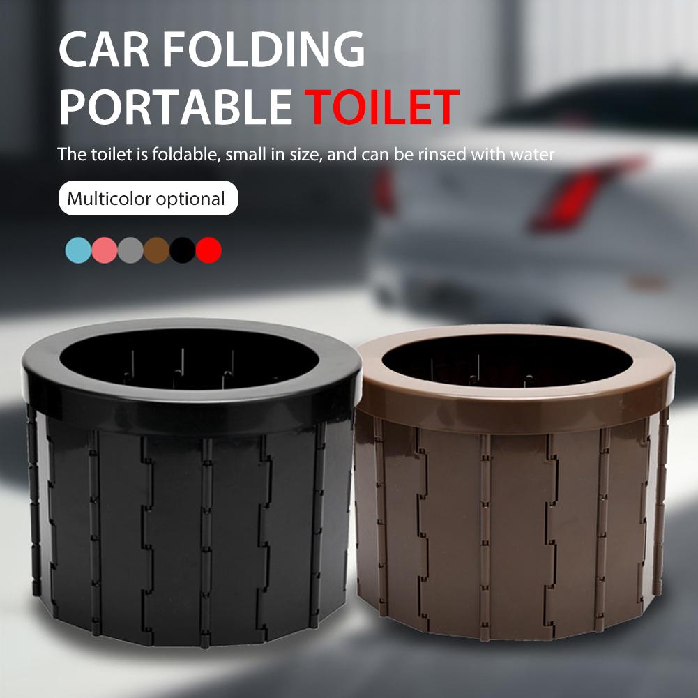 

Folding Portable Toilet Commode Porta Potty Car Camping for Travel Bucket Seat Hiking Long trip