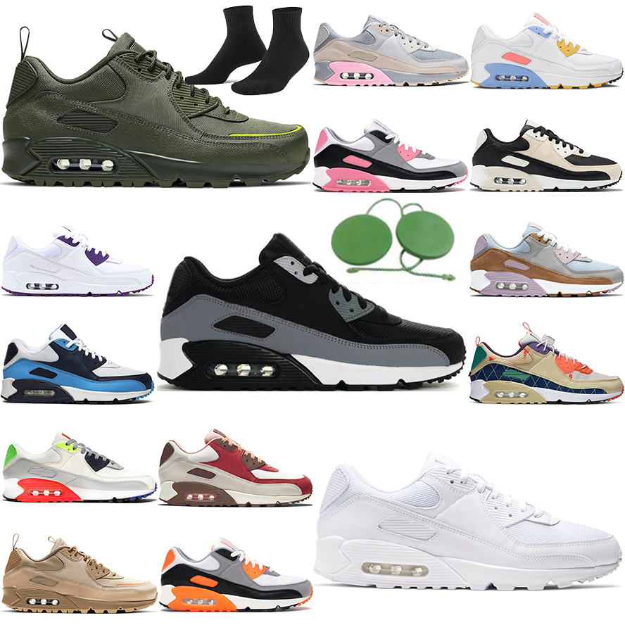 

90S Running Shoes for Men trainers Mesh white Green Camo infrared UNC Volt Infrared triple black mens Designer Sports Sneakers Eur 36-45, # 28