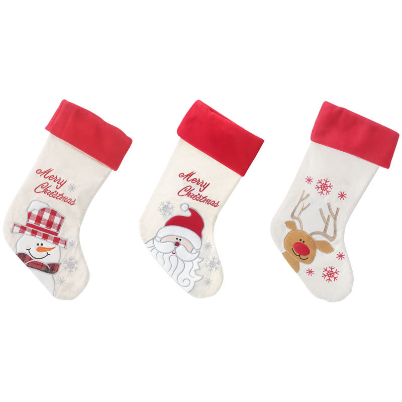 

2023 New Christmas Stockings Decor Christmas Trees Ornament Party Decorations Santa Candy Socks Bags Xmas Gifts Bag