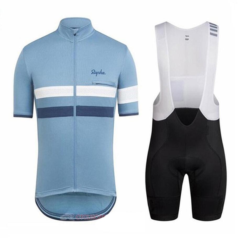

high quality 2019 team RAPHA Cycling Clothing Quick Dry Mens Bicycle clothes short sleeves Cycling Jersey Gel Bike Bib Shorts Set 2726, 05