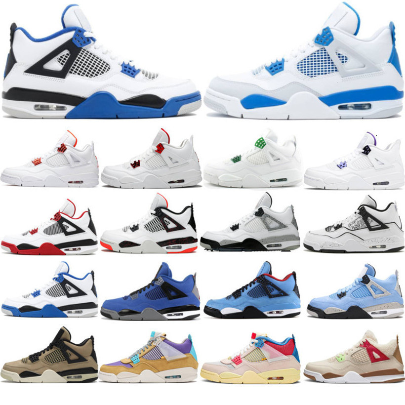 

with Box Jordns Jumpman 2023 4 4s Basketball Shoes Men Women Sneakers Metallic Purple University Blue Black Cat Tour Shimmer Yelcactus Pine