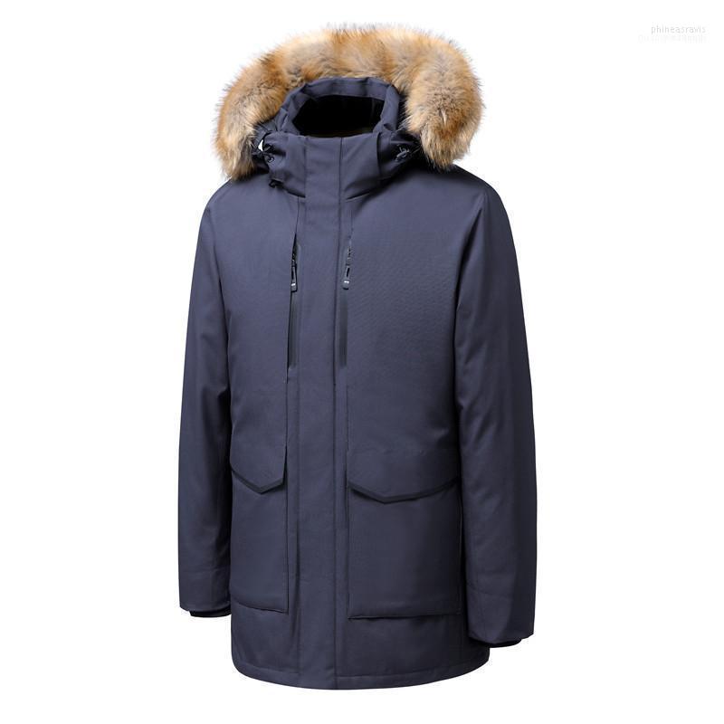 

90% Down Jackets Men Winter Jacket Fashion Thick Warm Parkas Fur White Duck Coats Casual Man Waterproof Snow Jackets1 Phin22, Black