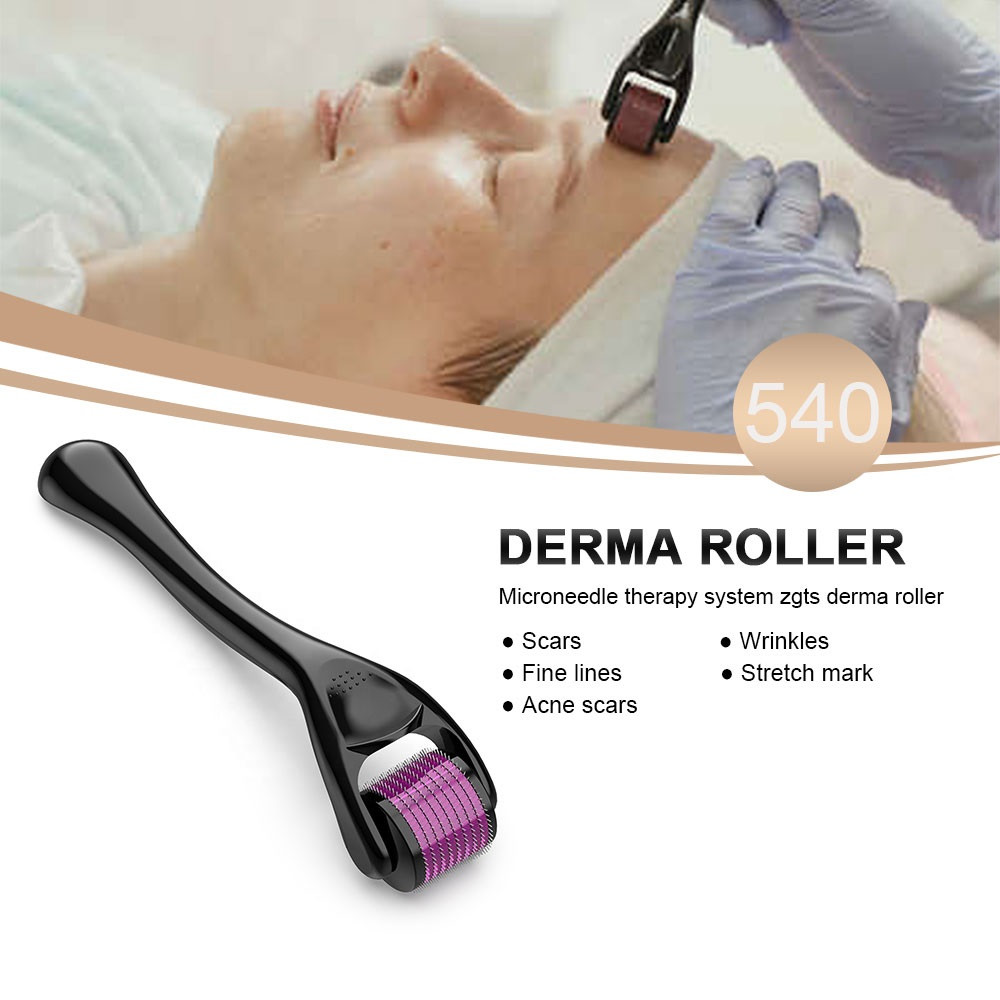 Derma Roller Microneedlling dermaroller for Face Body skincare 540 micro needle Titanium Microneedle Home Beauty Instrument-image-762812511