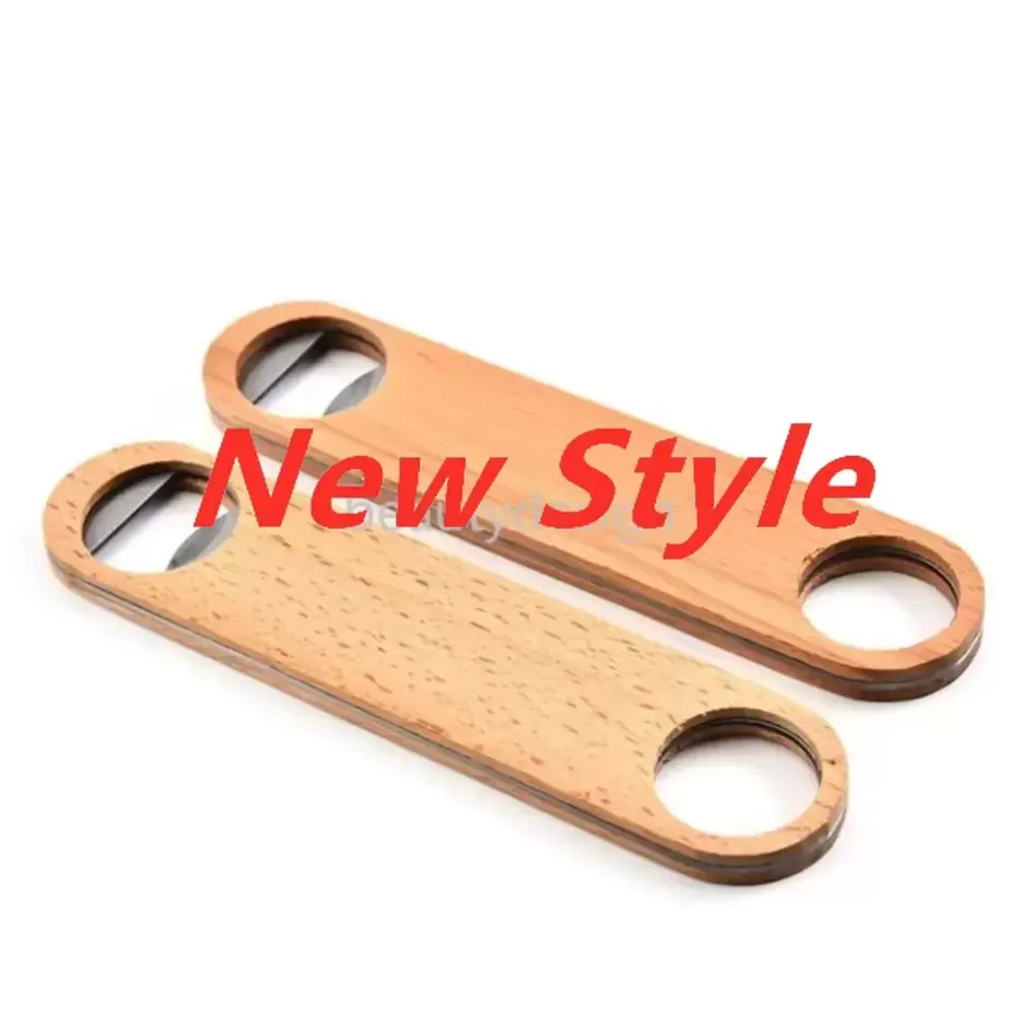 

Wood Handle Bottle Openers Bar Blade Beer Bottle Opener Vintage Wooden Handle Stainless Steel Bartender Bottle Opener In Stock