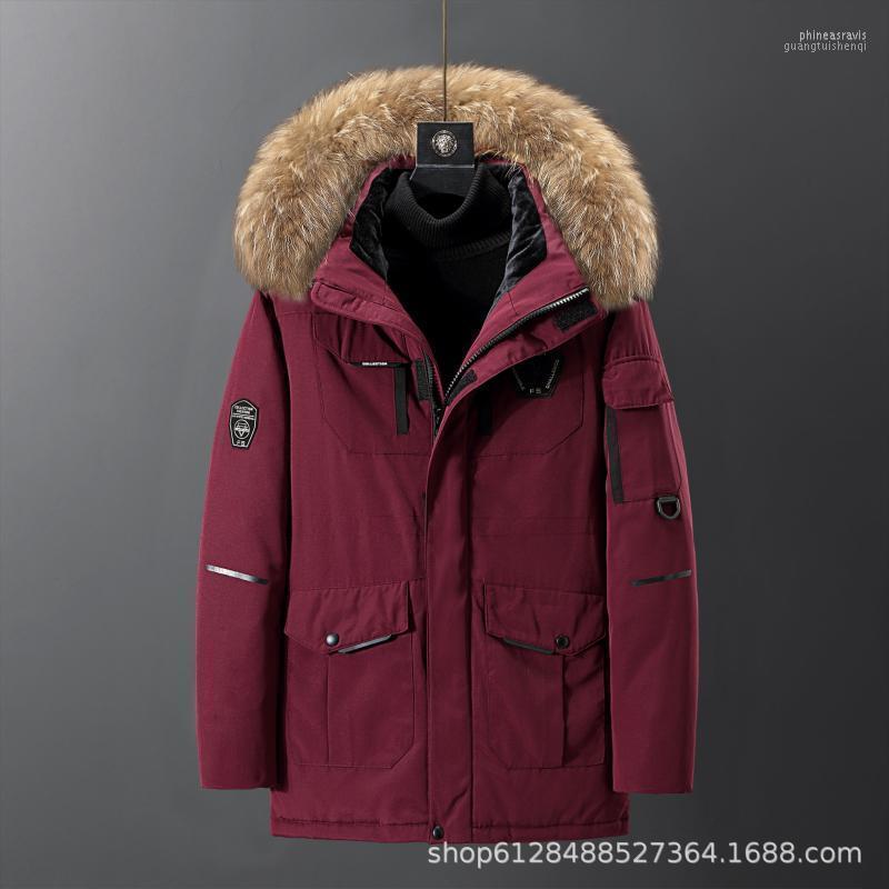 

Men' Down & Parkas Jacket Mens Fashion Workwear Style Youth Puffer Thicken Outdoor Warm Winter White Duck Coats Casaco Phin22, Black