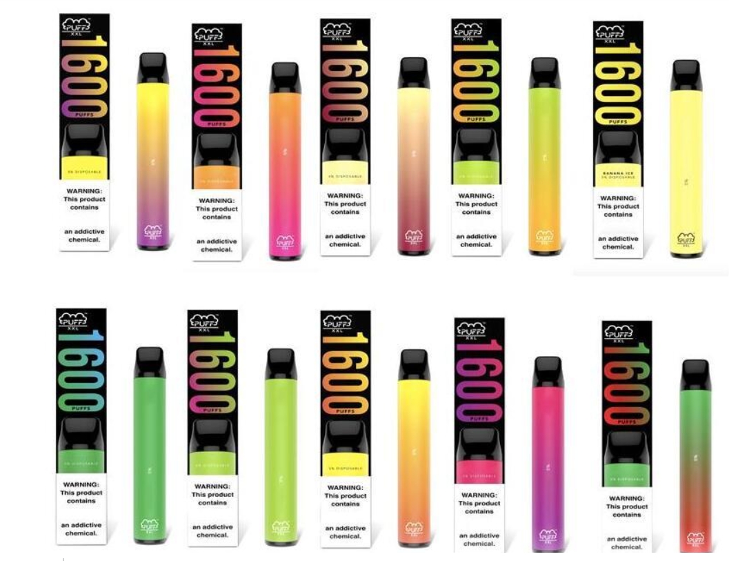 

Disposable Vape Pen Puff XXL 1600 Puffs Bar E Cigarette Device With Security Codes 6.5ml 1000mAh Pre-Filled Big Vapor Kit