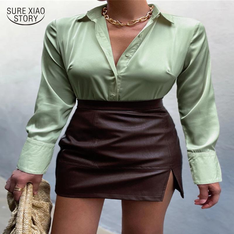 

Women' Blouses & Shirts Elegant Long Sleeve Temperament Commuter Shirt Formal Tops Spring Fashion Office Lady Professional Blouse Casual Cl, Rose red