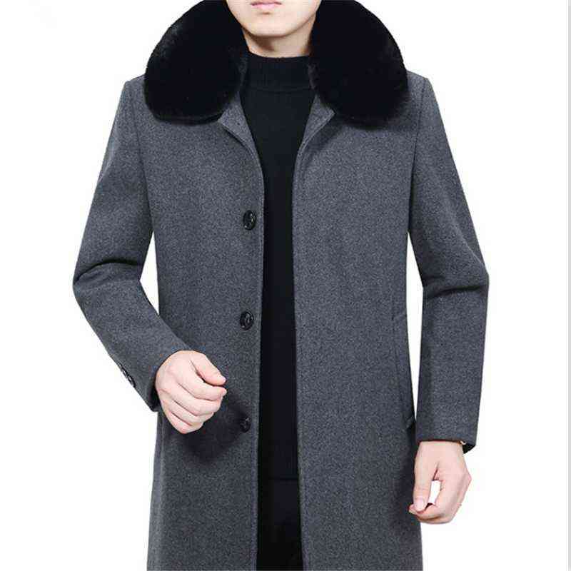 Men's Wool & Blends Autumn And Winter Products Middle-aged Elderly Long Business Casaco Men Masculino Clothing Sobretudo Erkek Giyim Abrigos