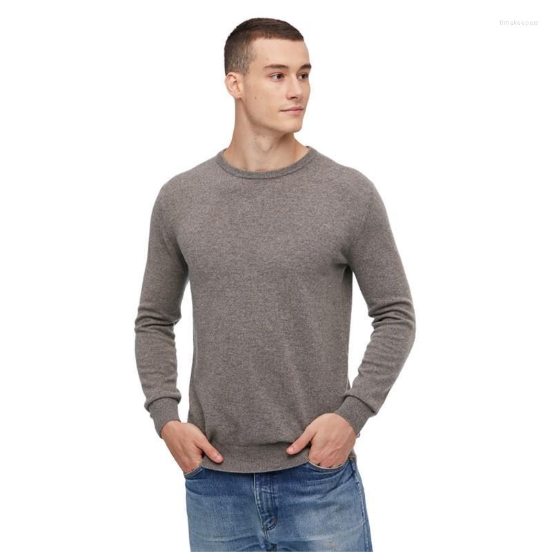 

Men' Sweaters Cashmere Sweater For Men Crew Neck Long Sleeve Time22, Black
