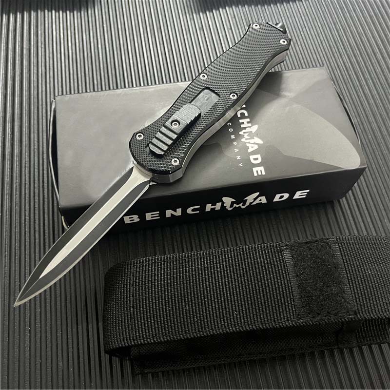 

Mini Benchmade 3300 Infidel Double action Automatic Auto knives D2 Steel Spear Point EDC Tactical gear Survival knife Of BM42 BM46 BM3320 BM42 3310 9400 knifes