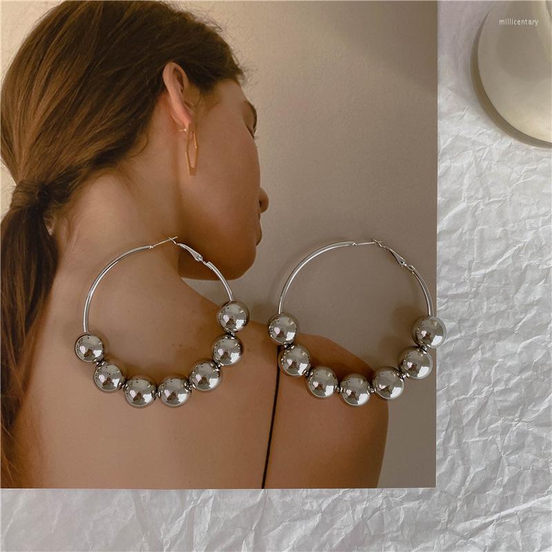 

Hoop & Huggie Fashion Simplicity Earrings For Women Retro Punk Trendy Cuff Female Delicate Elegant Ball Jewelry AretesHoop