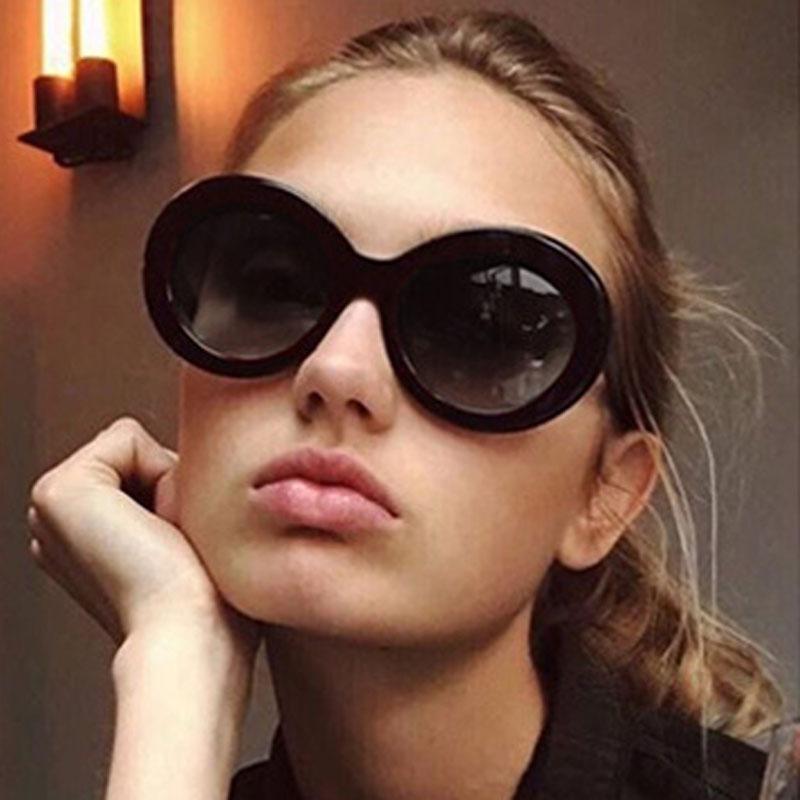 

Sunglasses High Quality Shop Cobain Classic Black Women Round Brand Designer Luxury UVB Gradient Sunglass Oval RetroSunglasses
