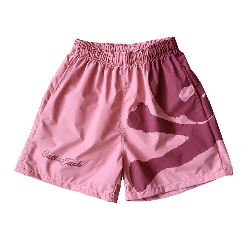 

Designer Men and Womens Short Pant Cotton Skull Print Lounge Shorts, Pink