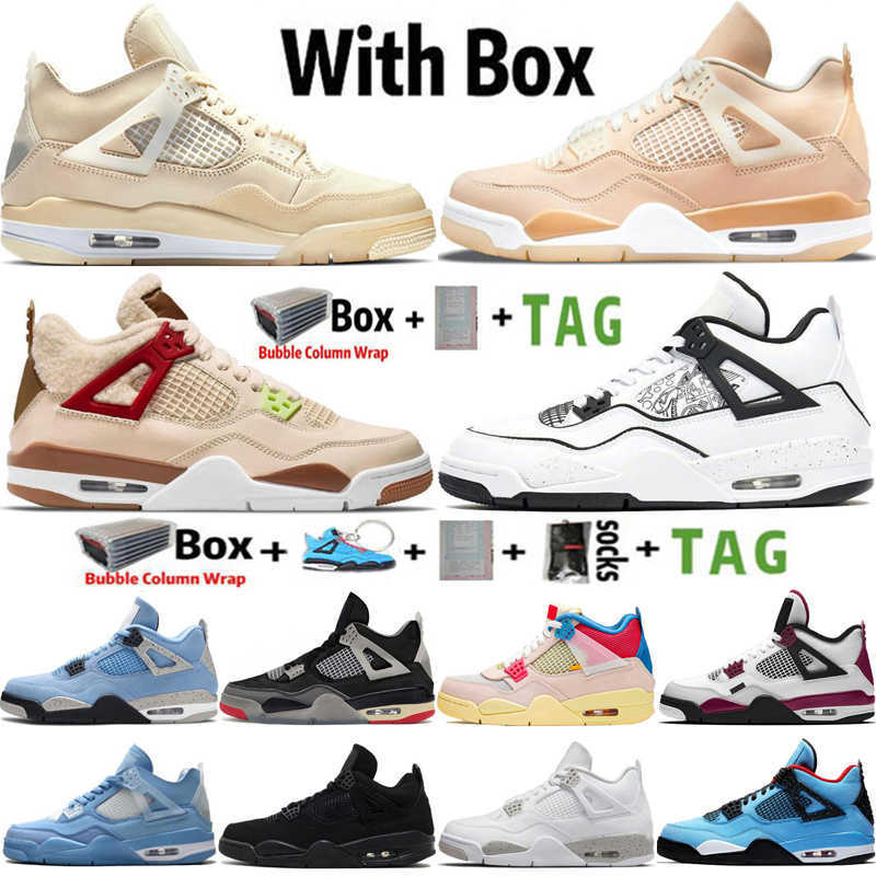 

2022 With Box Jumpman 4 OG 4s Shimmer Diy Mens Basketball Shoes Wild Things University Blue Desert Moss Taupe Haze White Oreo Sail Men Women, 10