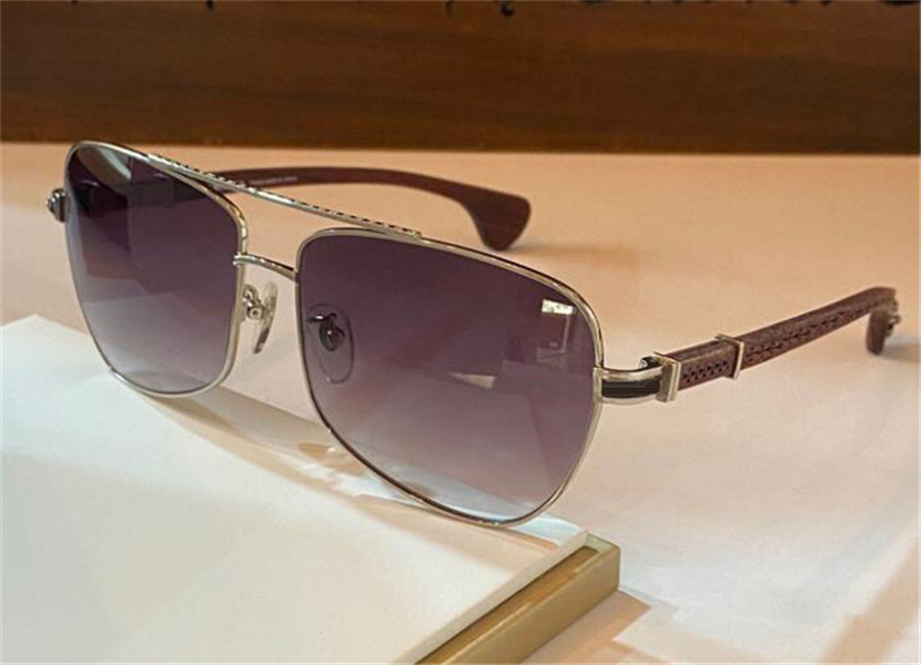 

New design sunglasses SLAPPER pilot metal frame carved wooden temples retro punk design top quality outdoor uv400 protective glasses