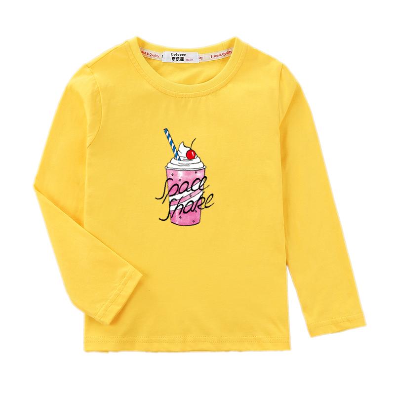 

T-shirts Aimi Lakana Girls Cartoon Tops Sundae Ice Cream T-shirt Kids O-neck Cotton Tees Baby Girl Spring Brand ShirtT-shirts, Pink