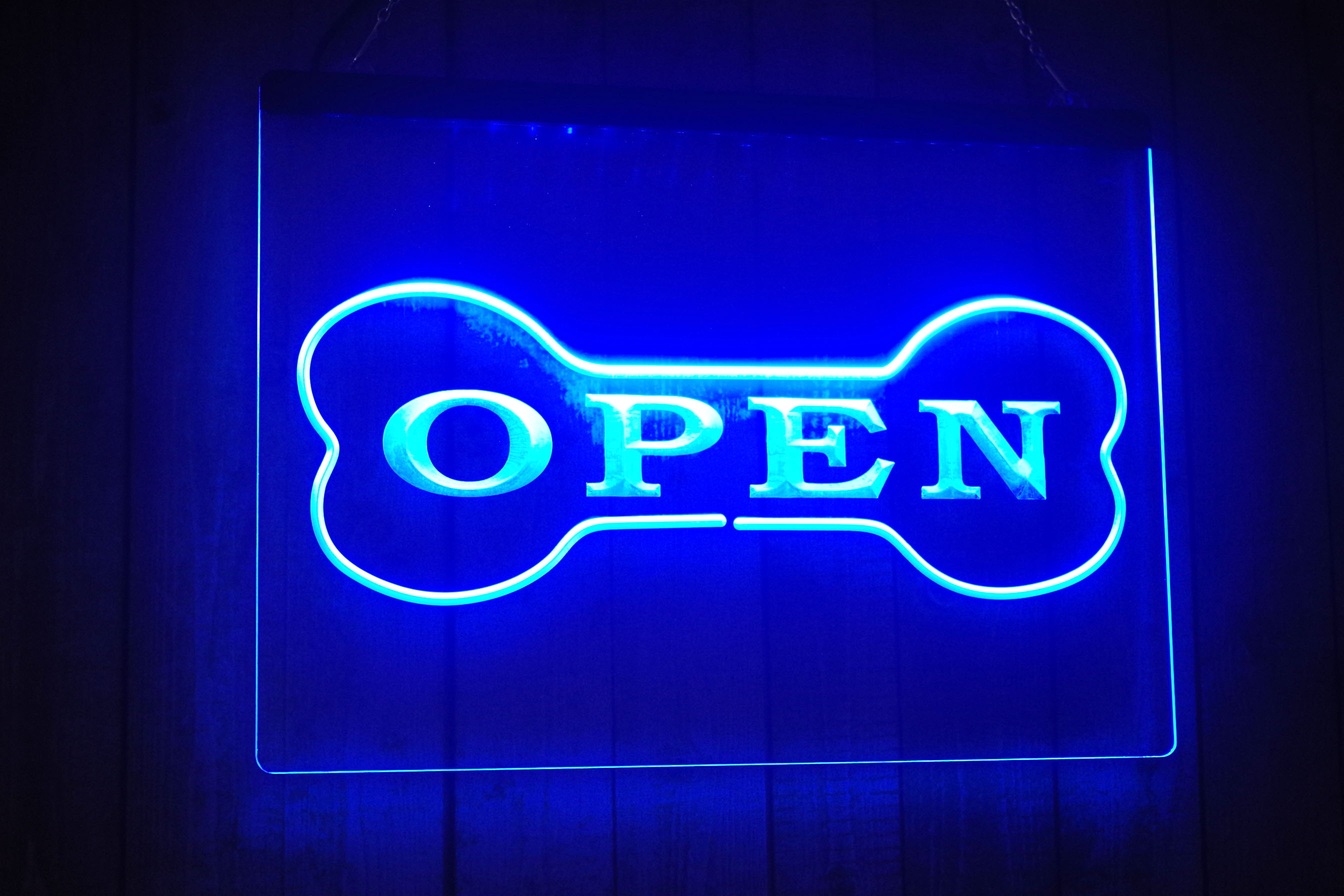 

LS0175 OPEN Overnight 3D Engraving LED Light Sign Wholesale Retail