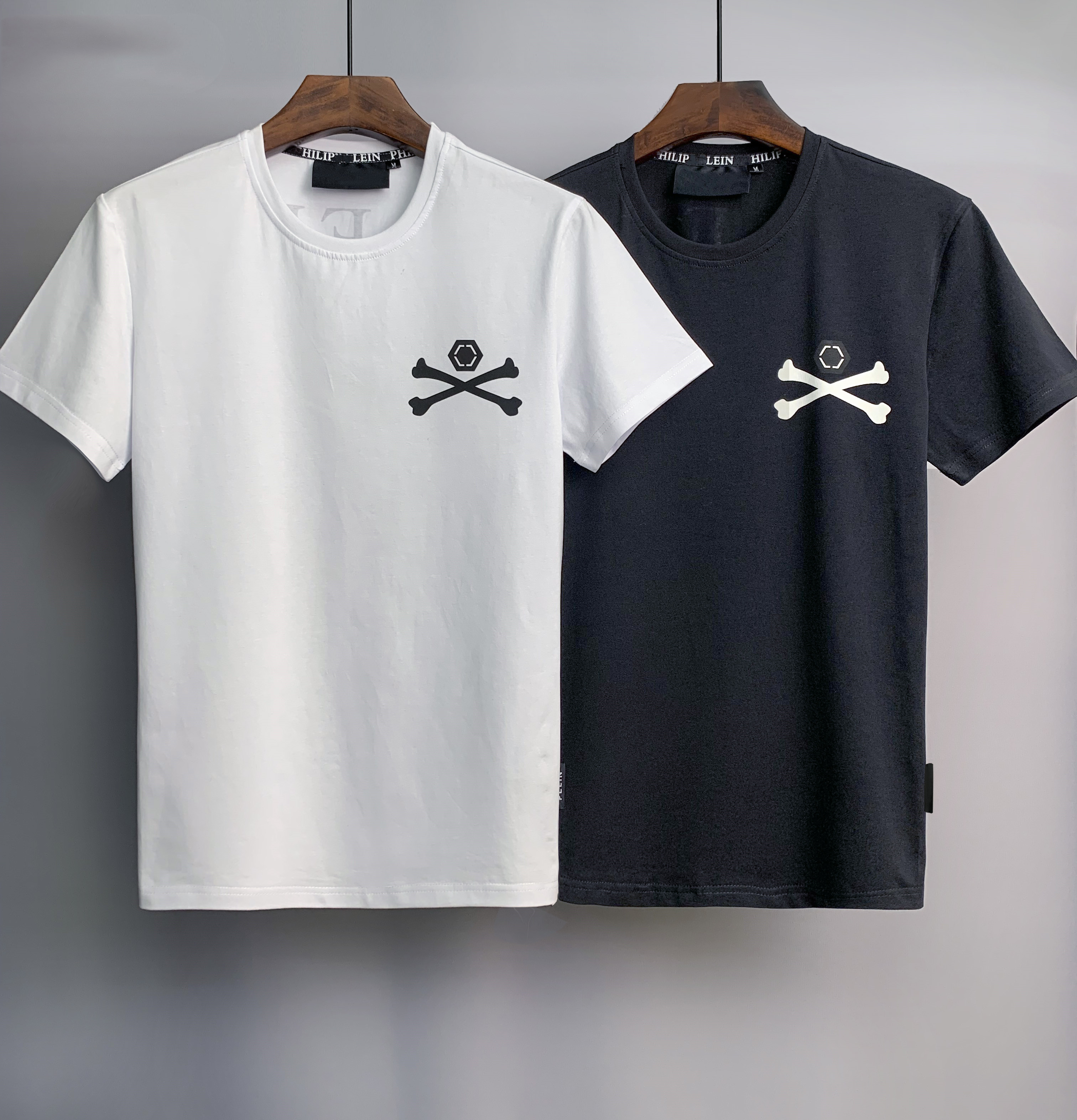 Men Designer P Skull Diamond T-shirt à manches courtes Dollar Brown Brand Brand T-shirt O Neck High Quality Skulls Tshirt Tees Top D3