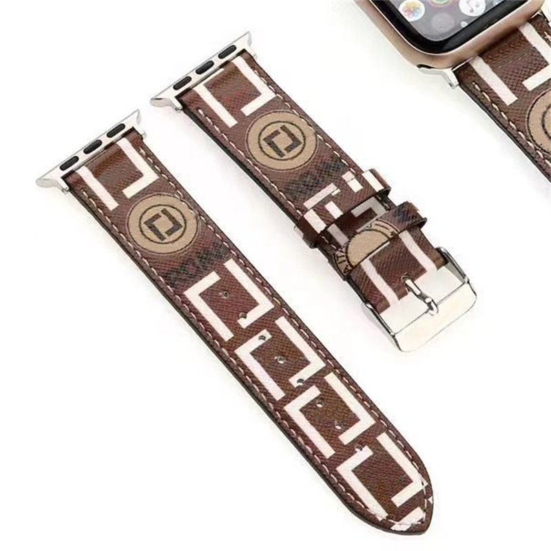 

Fashion Apple Watch Band For Appleiwatch7 1 2 3 4 5 6 Leather 45 42 44MM Smart Watch Band High Quality
