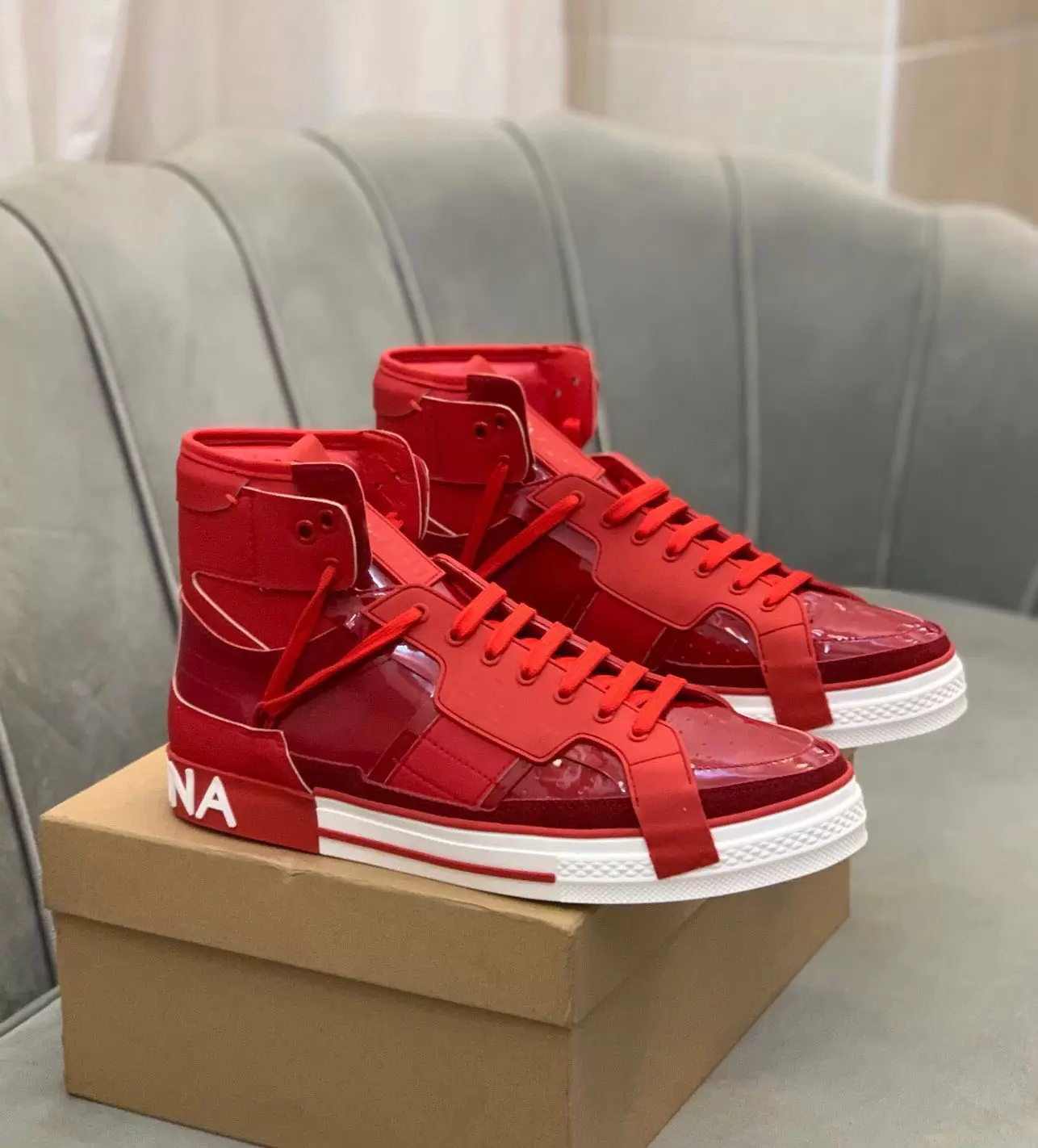

Luxurious Brand Calfskin Custom Zero High-top Sneakers Shoes Men Rubber Sole Comfort Outdoor Runner Sports Man Skateboard Walking EU38-46