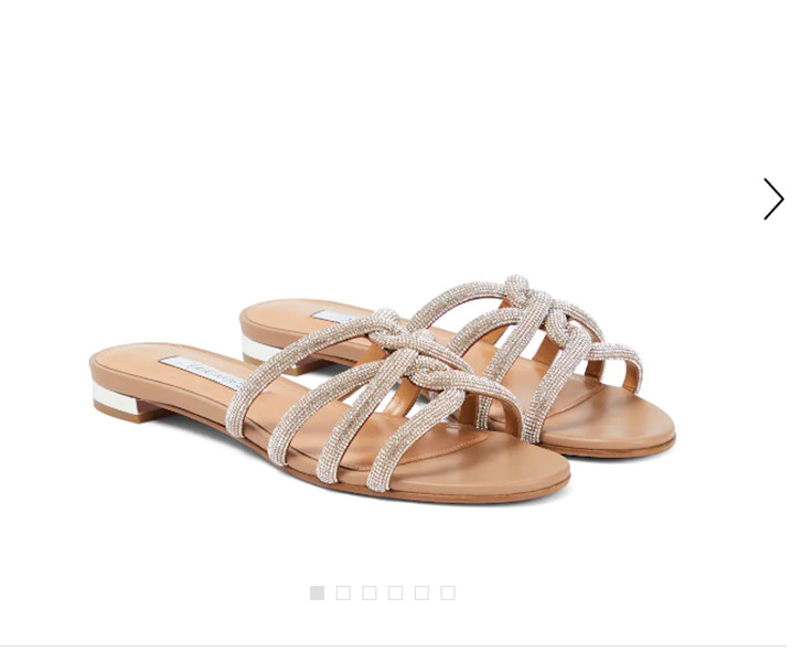 

Designer woman Slippers round open toe crystal-embellished straps Flip Flops luxury sandals fashion causal leather slides, Silver