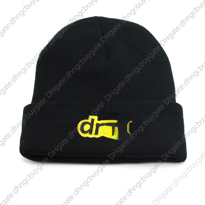 

Unisex Designer Drew Knitted Hat Winter Warm Beanie Men Embroidery Hedging Wool Knit Women Cycling Skiing Cap